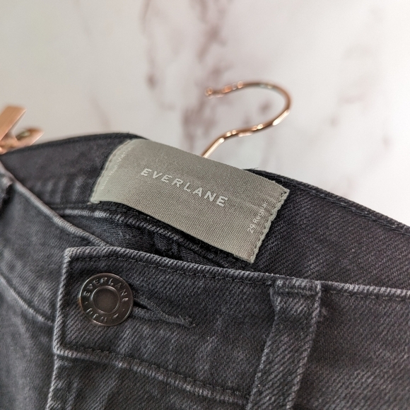 Everlane Jeans Women 29 Washed Black Gray Charcoal High Rise Skinny Regular - Picture 3 of 11